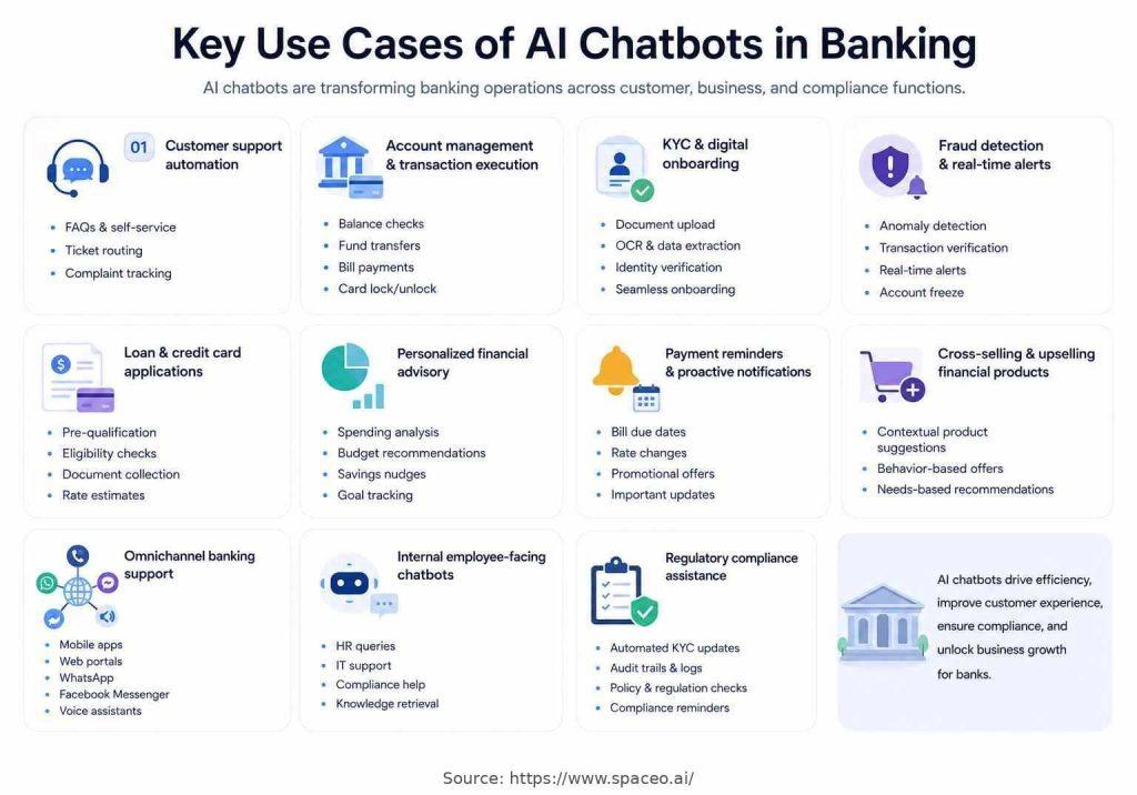 Use Cases of AI Chatbots in Banking