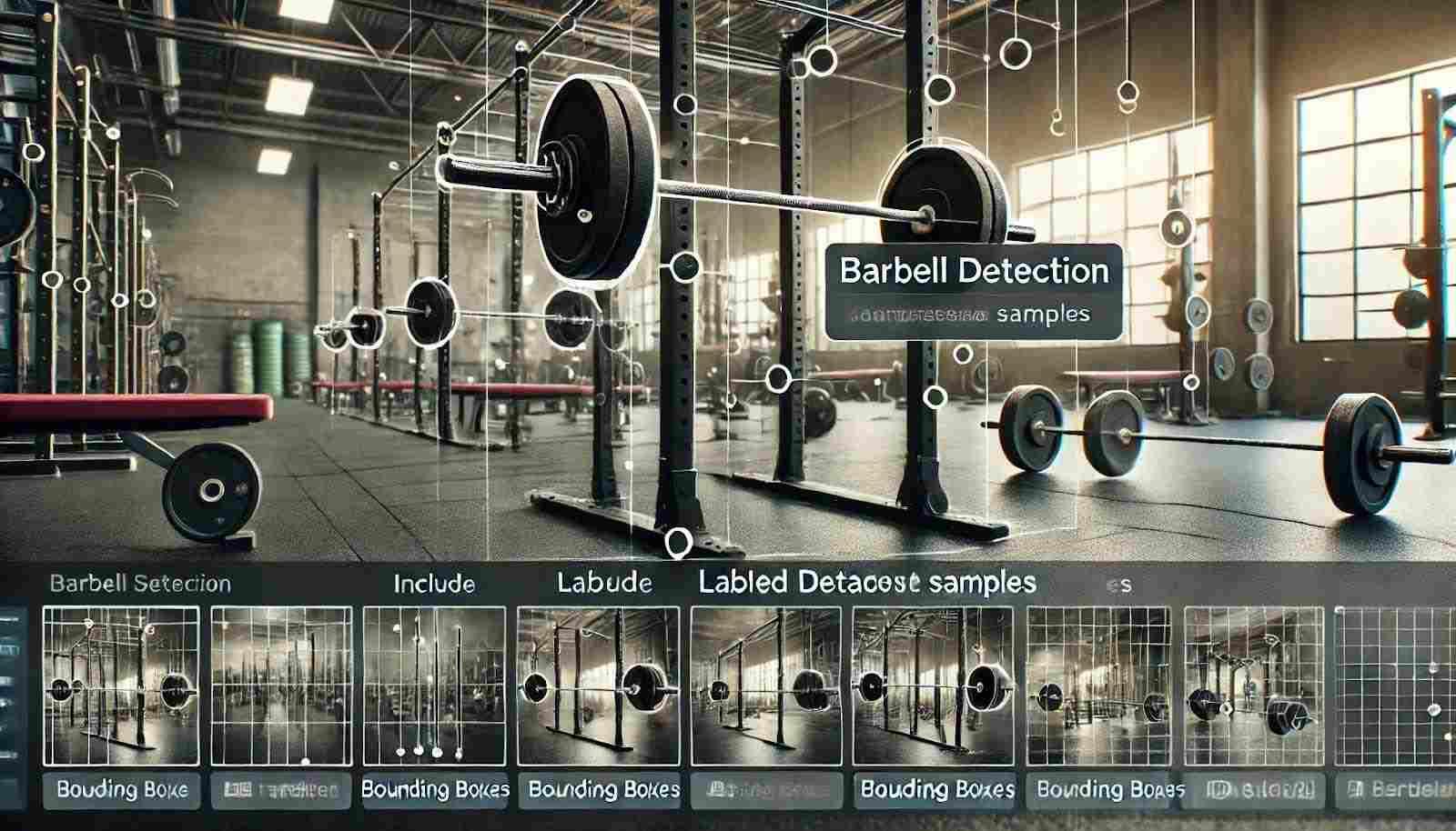 AI-powered barbell tracking technology detecting and analyzing movements