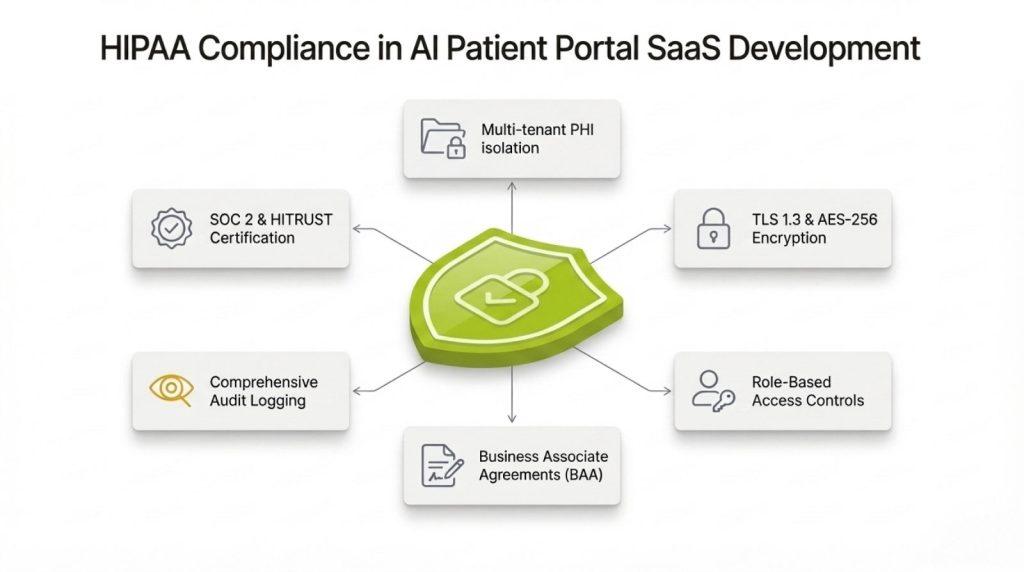 HIPAA Compliance in AI Patient Portal SaaS Development